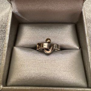 Tiffany & Co. Hook and Eye Ring, Sterling Silver & Gold